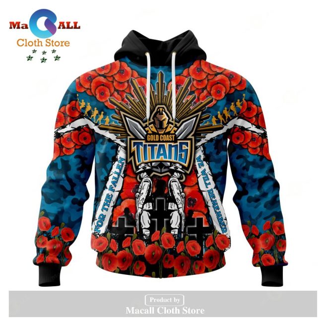 Gold Coast Titans - Specialized 2023 Anzac Jersey Concepts Hoodie Sweatshirt 3D LIMITED EDITION -soulcals