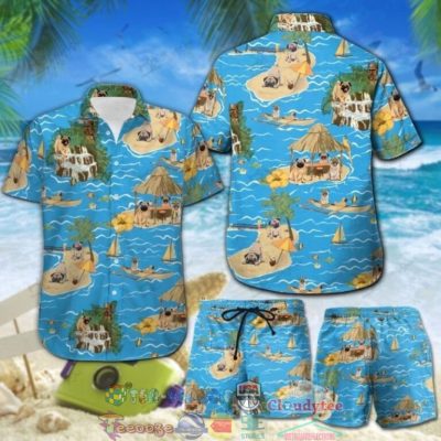 Beach Island Pug Hawaiian Shirt And Shorts - Hot Sale 2025
