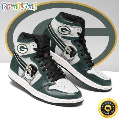 Green Bay Packers Air Jordan 1 Shoes Jack Skellington Printing Shoes Sneaker