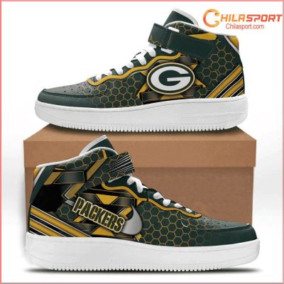 Green Bay Packers Stylish AF1 Sneakers For Fanatics - soulcals