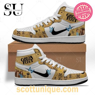 Greta Van Fleet Highway Tune Nike Air Jordan 1 High Top Sneakers -Soulcals.com