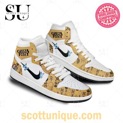 Greta Van Fleet Highway Tune Nike Air Jordan 1 High Top Sneakers -Soulcals.com
