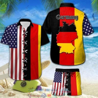 Germany American Flag Hawaiian Shirt And Shorts - Hot Sale 2025
