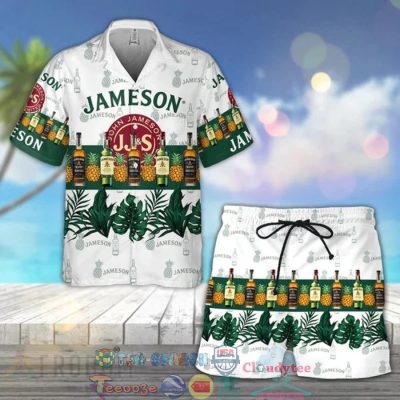 Jameson Irish Whiskey Tropical Pineapple Hawaiian Shirt Beach Shorts - Hot Sale 2025