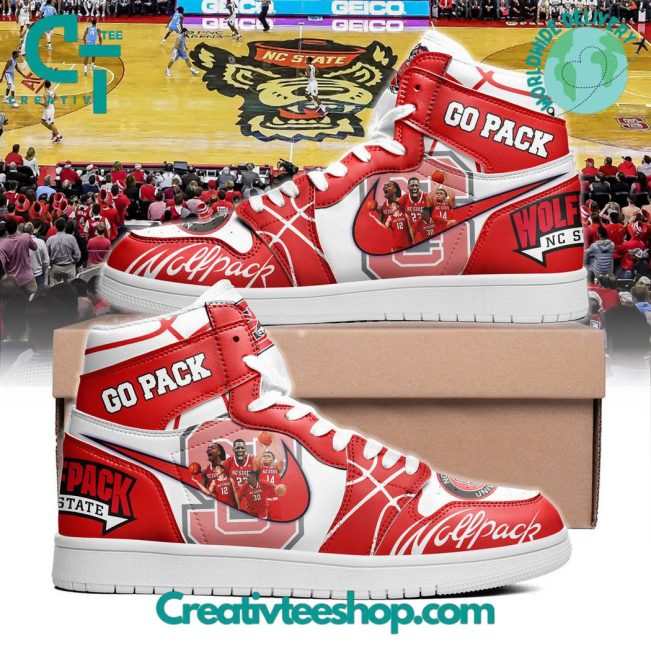 NC State Wolfpack Basketball Go Pack Air Jordan 1 Sneaker - soulcals.com