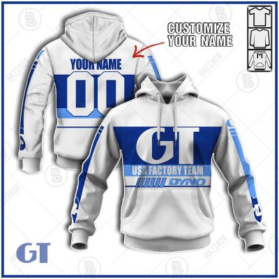 GT TEAM WHITE BLUE USA FACTORY TEAM DYNO RACE OLD SCHOOL BIKE JERSEY CLASSIC BMX JERSEY RACE BIKE SHIRT VINTAGE- Personalize name and number