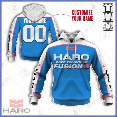 HARO RACE BLUE WHITE OLD SCHOOL BIKE JERSEY CLASSIC BMX JERSEY RACE BIKE SHIRT VINTAGE- Personalize name and number