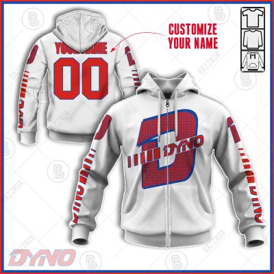 DYNO RACE WHITE OLD SCHOOL BIKE JERSEY CLASSIC BMX JERSEY RACE BIKE SHIRT VINTAGE- Personalize name and number