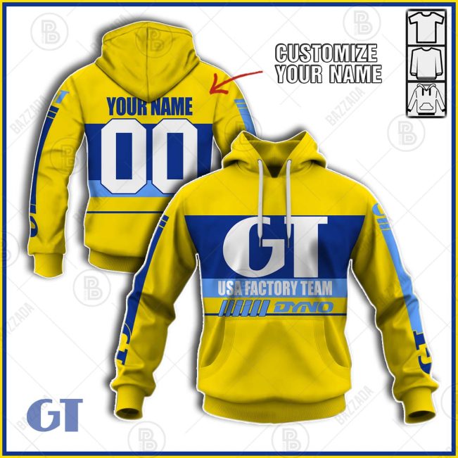 GT TEAM YELLOW OLD SCHOOL BIKE JERSEY CLASSIC BMX JERSEY RACE BIKE SHIRT VINTAGE- Personalize name and number