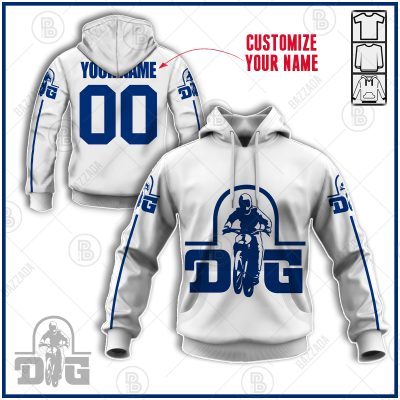 DG RACING TEAM WHITE OLD SCHOOL BIKE JERSEY CLASSIC BMX JERSEY RACE BIKE SHIRT VINTAGE- Personalize name and number