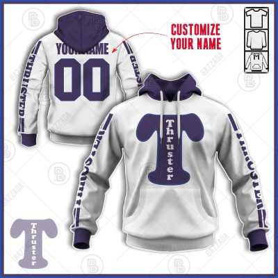 THRUSTER RACING WHITE OLD SCHOOL BIKE JERSEY CLASSIC BMX JERSEY RACE BIKE SHIRT VINTAGE- Personalize name and number