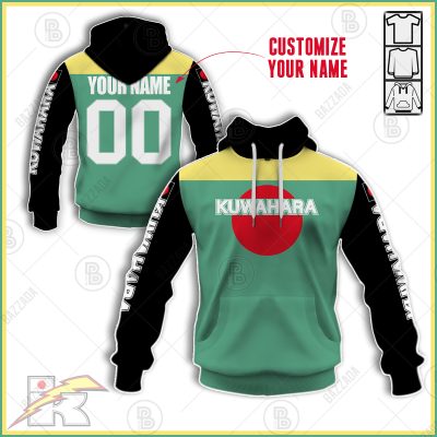 KUWAHARA TEAM GREEN YELLOW OLD SCHOOL BIKE JERSEY CLASSIC BMX JERSEY RACE BIKE SHIRT VINTAGE- Personalize name and number