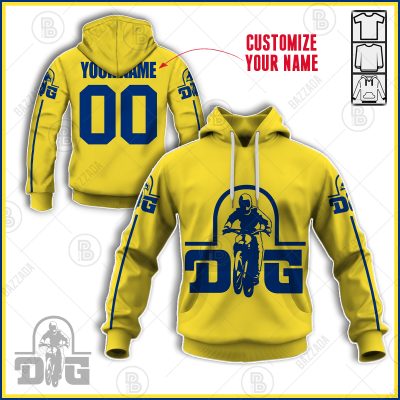 DG RACING TEAM YELLOW OLD SCHOOL BIKE JERSEY CLASSIC BMX JERSEY RACE BIKE SHIRT VINTAGE- Personalize name and number