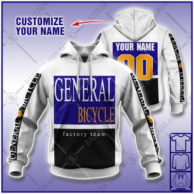 GENERAL TEAM OLD SCHOOL BIKE JERSEY CLASSIC BMX JERSEY RACE BIKE SHIRT VINTAGE- Personalize name and number