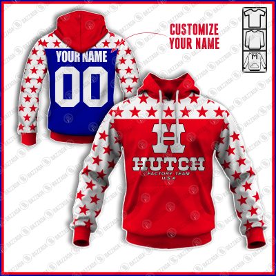 HUTCH TEAM RED OLD SCHOOL BIKE JERSEY CLASSIC BMX JERSEY RACE BIKE SHIRT VINTAGE- Personalize name and number