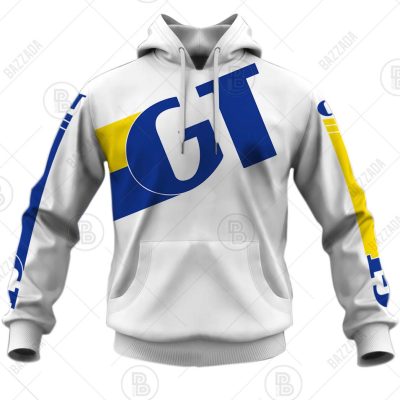 GT TEAM WHITE LINE BLUE YELLOW OLD SCHOOL BIKE JERSEY CLASSIC BMX JERSEY RACE BIKE SHIRT VINTAGE- Personalize name and number
