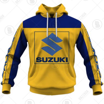 SUZUKI TEAM YELLOW LINE BLUE OLD SCHOOL BIKE JERSEY CLASSIC BMX JERSEY RACE BIKE SHIRT VINTAGE- Personalize name and number