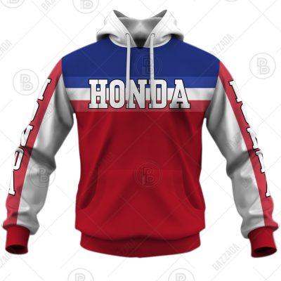 HONDA TEAM RED BLUE OLD SCHOOL BIKE JERSEY CLASSIC BMX JERSEY RACE BIKE SHIRT VINTAGE- Personalize name and number