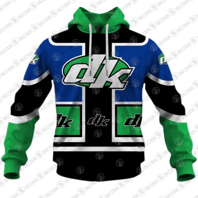 DK TEAM BLACK LINE GREEN BLUE WHITE OLD SCHOOL BIKE JERSEY CLASSIC BMX JERSEY RACE BIKE SHIRT VINTAGE- Personalize name and number