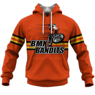 BANDITS RACE ORANGE OLD SCHOOL BIKE JERSEY CLASSIC BMX JERSEY RACE BIKE SHIRT VINTAGE- Personalize name and number