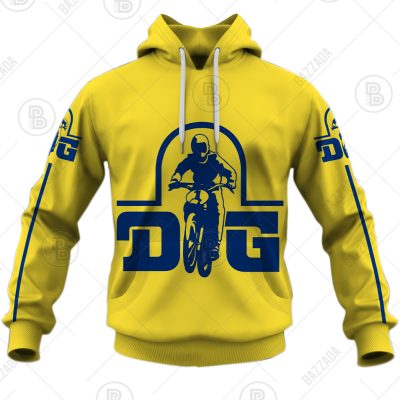 DG RACING TEAM YELLOW OLD SCHOOL BIKE JERSEY CLASSIC BMX JERSEY RACE BIKE SHIRT VINTAGE- Personalize name and number