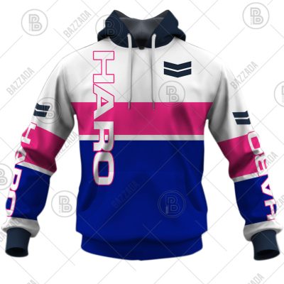 HARO RACE BLUE WHITE LINE PINK OLD SCHOOL BIKE JERSEY CLASSIC BMX JERSEY RACE BIKE SHIRT VINTAGE- Personalize name and number