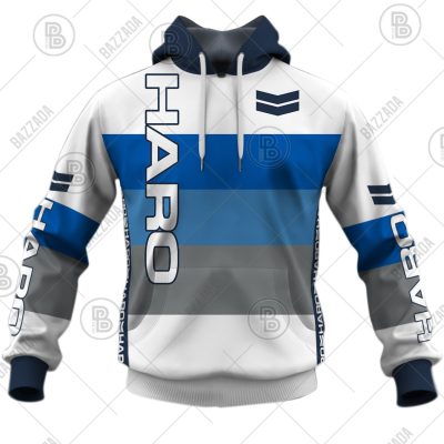 HARO RACE WHITE BLUE LINE GREY OLD SCHOOL BIKE JERSEY CLASSIC BMX JERSEY RACE BIKE SHIRT VINTAGE- Personalize name and number