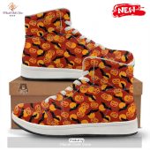 Hot Bat And Pumpkin Halloween Print Pattern High Top Sneakers 1 Sokxt.jpg - demo10