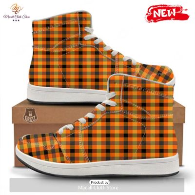 HOT Buffalo Plaid Halloween Print High Top Sneakers - soulcals