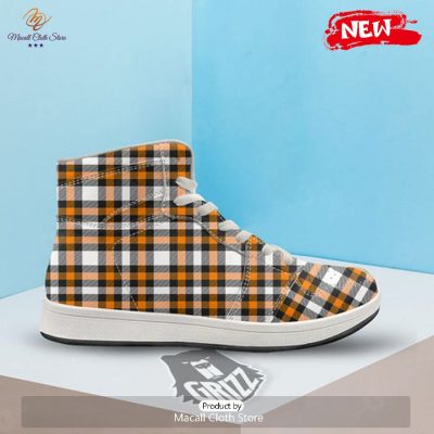 HOT Buffalo Plaid Halloween Print Pattern High Top Sneakers - soulcals