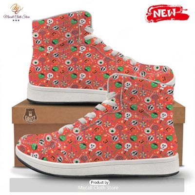 HOT Candy Cute Halloween Print Pattern High Top Sneakers - soulcals