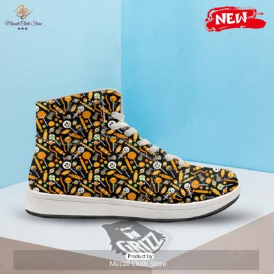 HOT Candy Halloween Print Pattern High Top Sneakers - soulcals
