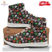 Hot Candy Monsters Halloween Print Pattern High Top Sneakers 1 0svxi.jpg - demo10