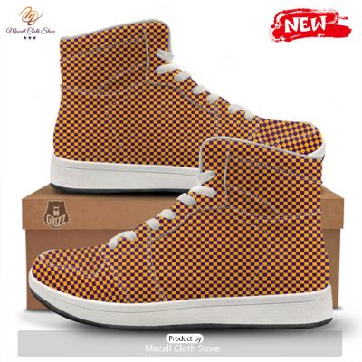HOT Checked Halloween Print Pattern High Top Sneakers - soulcals