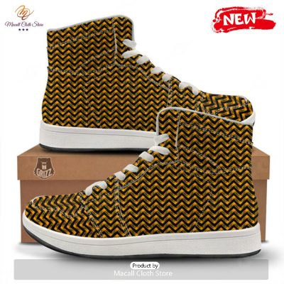 HOT Chevron Halloween Print Pattern High Top Sneakers - soulcals