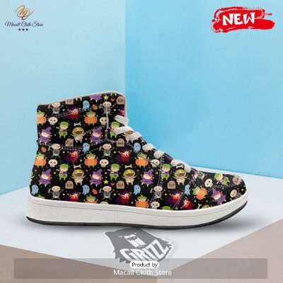 HOT Cute Children Halloween Print Pattern High Top Sneakers - soulcals