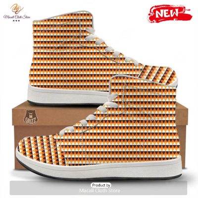 HOT Diamond Shape Halloween Print Pattern High Top Sneakers - soulcals