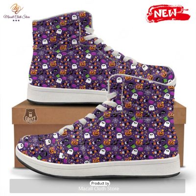 HOT Festival Halloween Print Pattern High Top Sneakers - soulcals