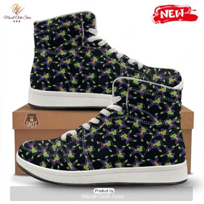 HOT Frankenstein Halloween Print Pattern High Top Sneakers - soulcals