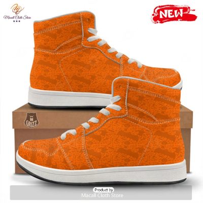 HOT Halloween Orange Print Pattern High Top Sneakers - soulcals