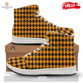 Hot Harlequin Halloween Print Pattern High Top Sneakers Cuteness Overloaded - demo10