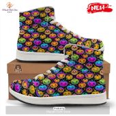 Hot Multicolored Pumpkins Halloween Print Pattern High Top Sneakers 1 J1qau.jpg - demo10
