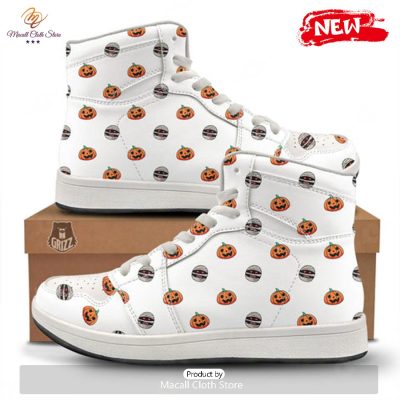 HOT Mummy Halloween Print Pattern High Top Sneakers - soulcals