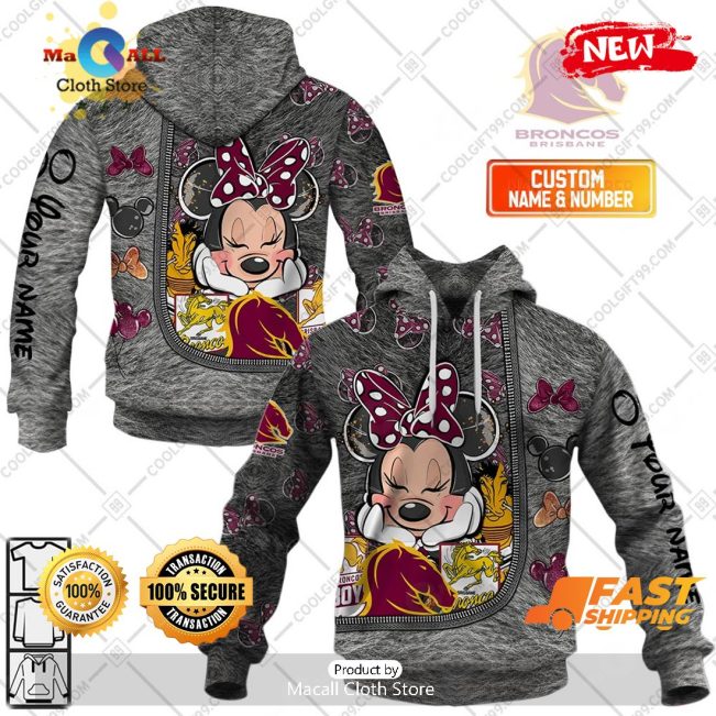 HOT Personalized NRL Brisbane Broncos Hoodie Sweatshirt 3D -soulcals