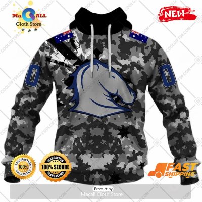 HOT Personalized NRL Brisbane Broncos Special Camo Military Flag Hoodie Sweatshirt 3D -soulcals