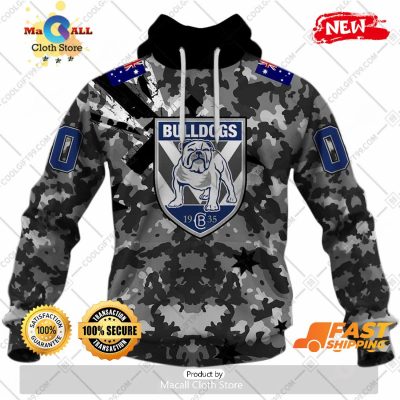HOT Personalized NRL Canterbury Bankstown Bulldogs Special Camo Military Flag Hoodie Sweatshirt 3D -soulcals