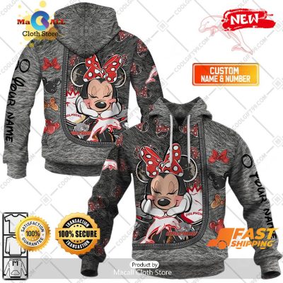 HOT Personalized NRL Dolphins Logo and Minnie Mouse Design Hoodie Sweatshirt 3D -soulcals