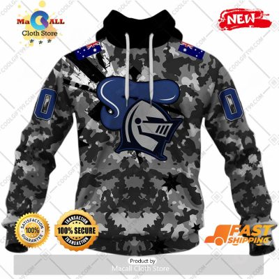 HOT Personalized NRL Newcastle Knights Special Camo Military Flag Hoodie Sweatshirt 3D -soulcals