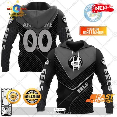 HOT Personalized NRL Parramatta Eels Carbon Hoodie Sweatshirt 3D -soulcals