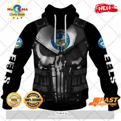 HOT Personalized NRL Parramatta Eels Punisher Hoodie Sweatshirt 3D -soulcals